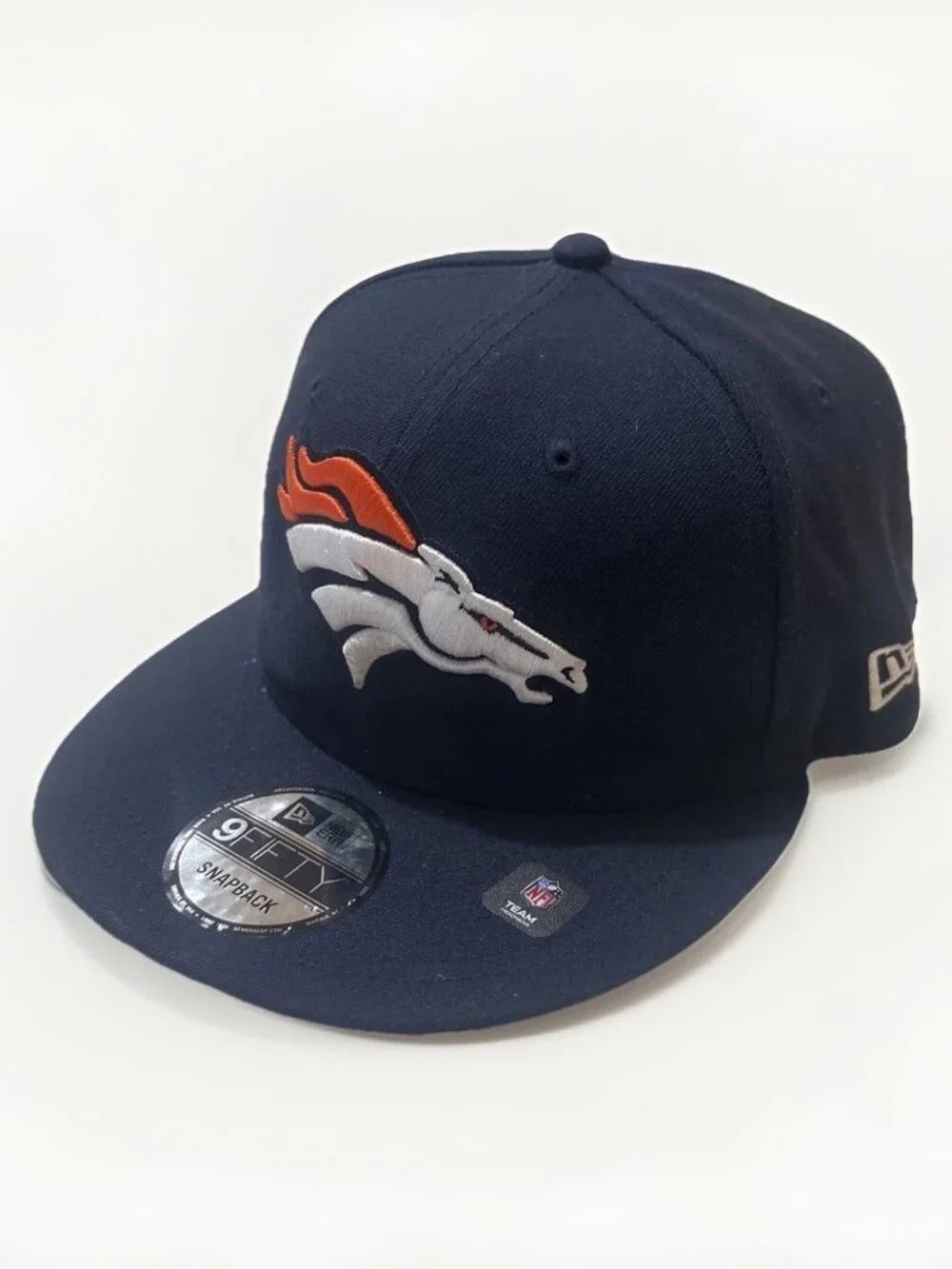 New Era Denver Broncos 9Fifty Basic Navy Adjustable Snapback Hat Cap
